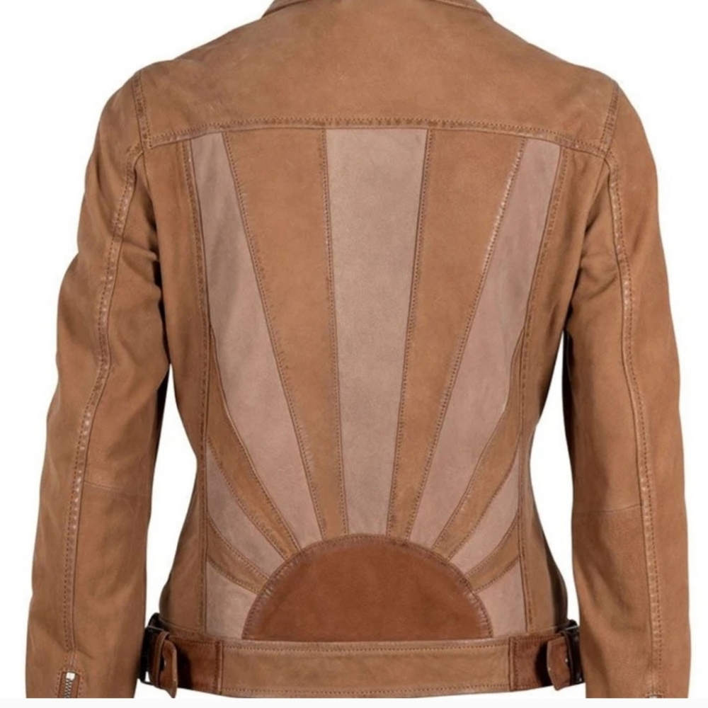 Women's Mauritius Tan Leather Jacket